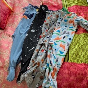 Lot of Footie PJs